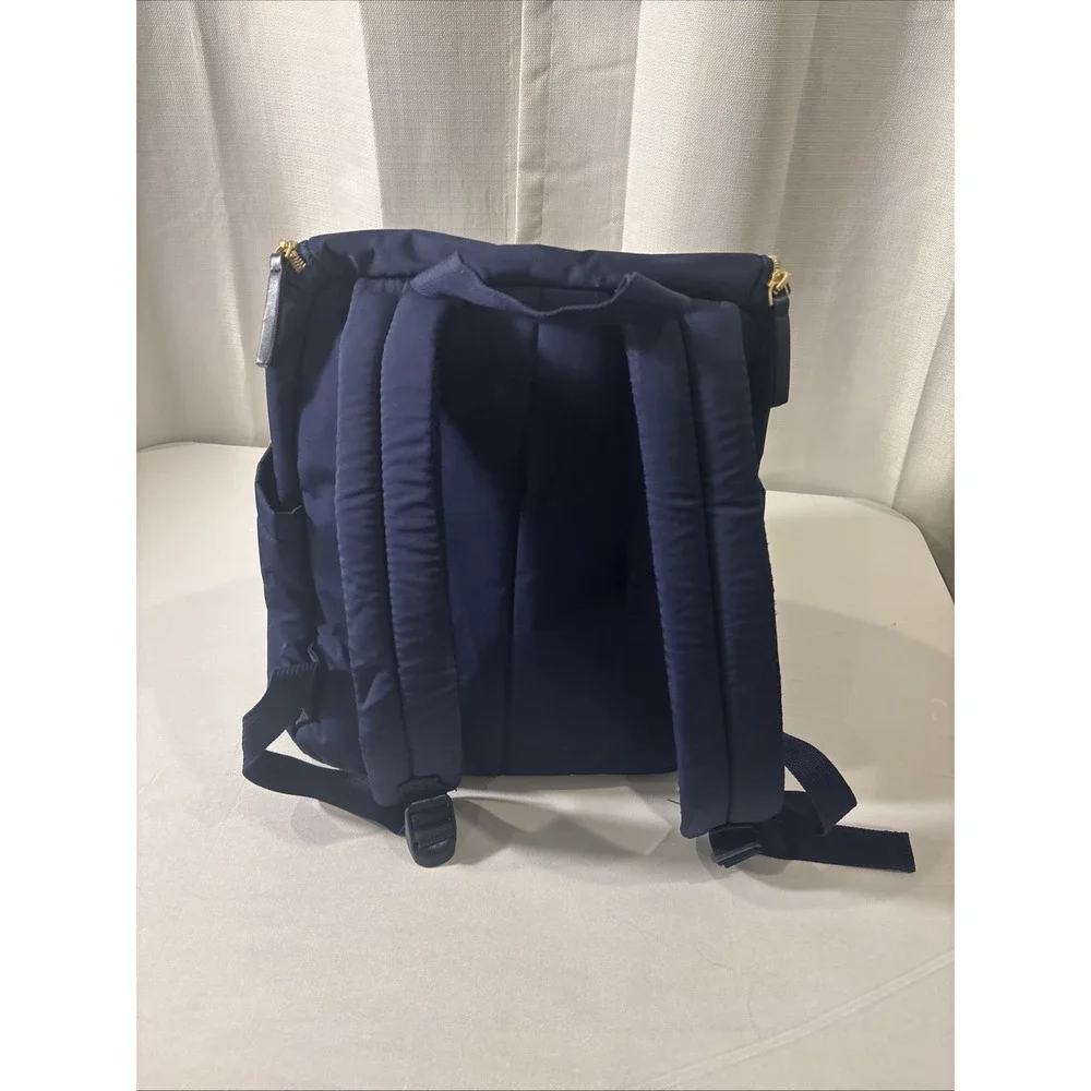 LITTLE‎ ME Navy/Gold Tote Diaper Bag Backpack 6 Pocket